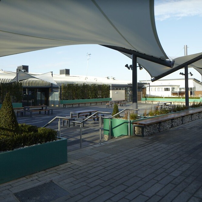 University of Middlesex sail canopy