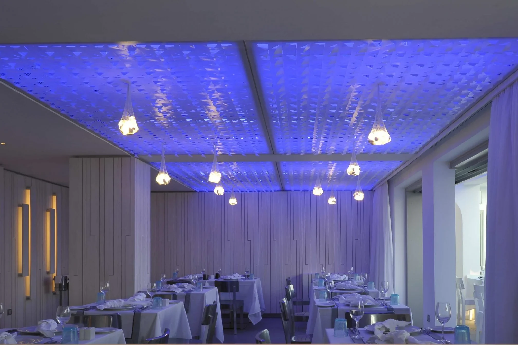 Mykonos Grace Hotel Bespoke Fabric Ceiling